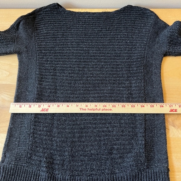 THEORY SWEATER S 100% CASHMERE SCOOP NECK RIBBED CLASSIC COZY CHIC PREPPY GRAY - Picture 9 of 12